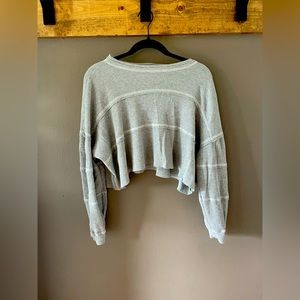 Fitz and Eddi long sleeve, waffle knit, cropped shirt